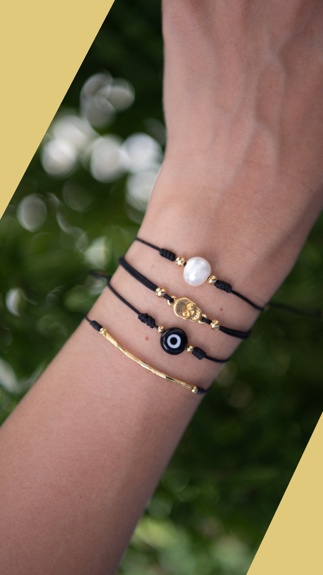 Pulsera Ojo Chico | Chapa de Oro 14k