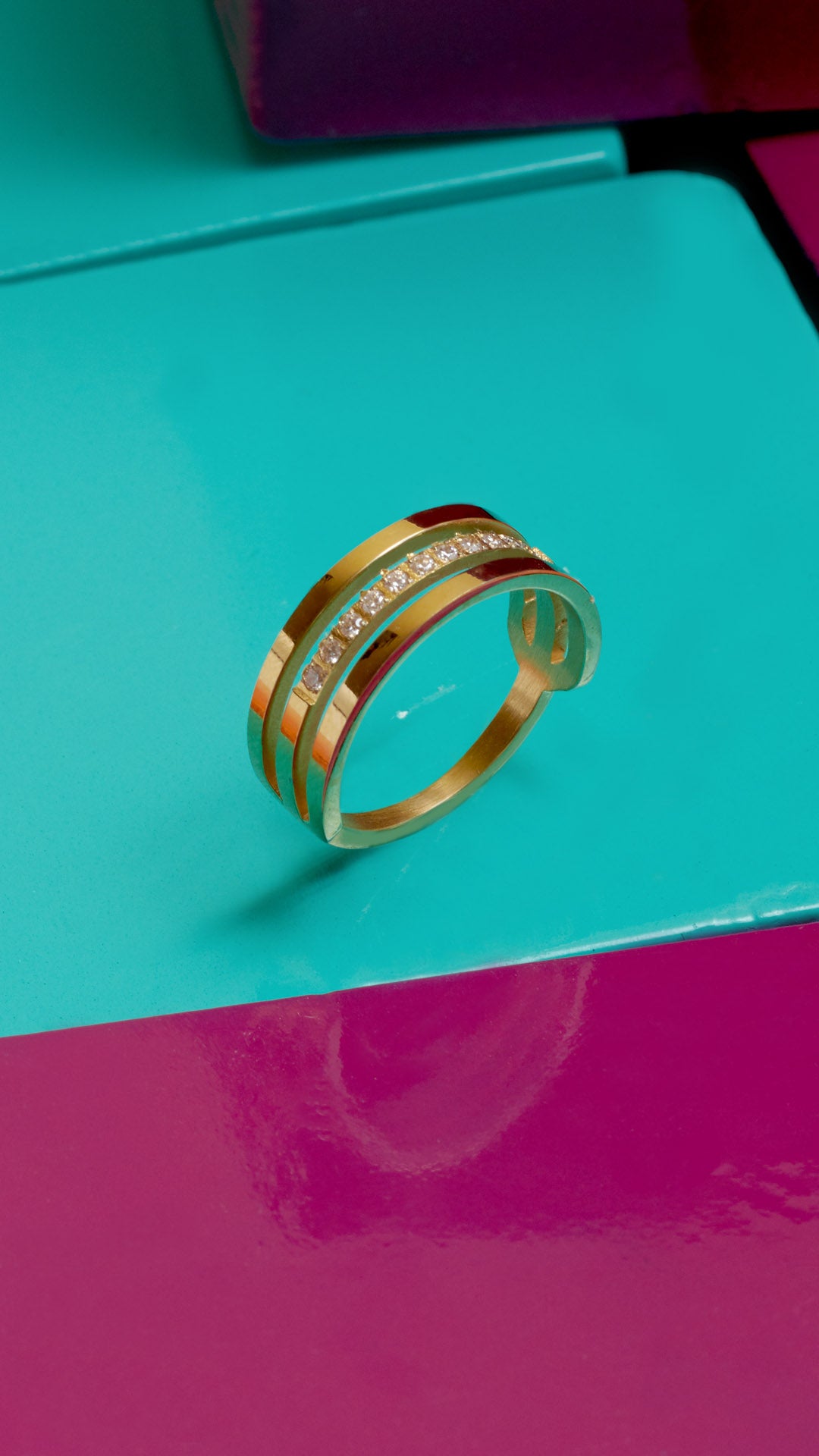 Anillo Trif | Acero Inoxidable Dorado