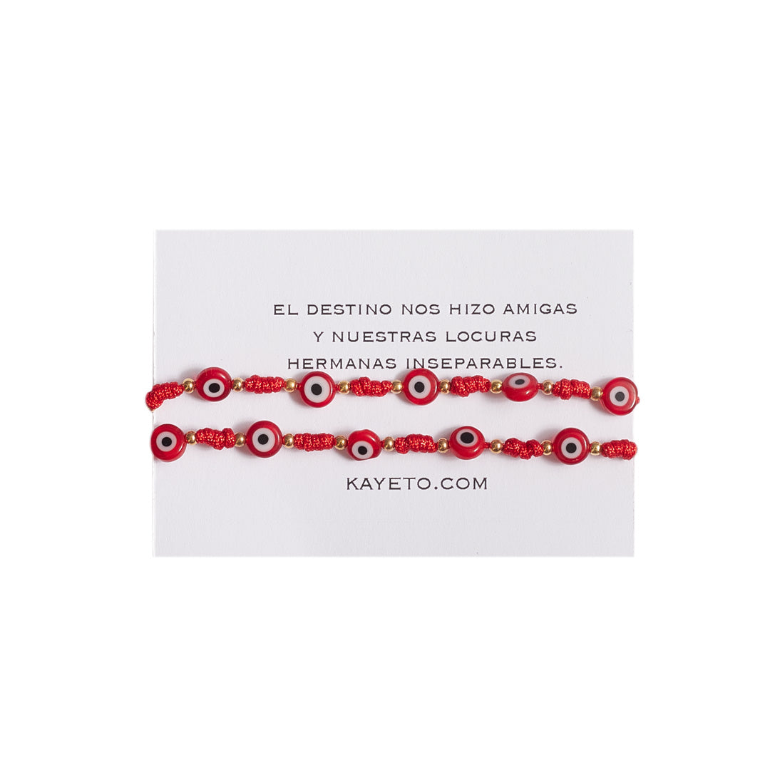 Pulseras 'Set' Ojo | Chapa de Oro 14k