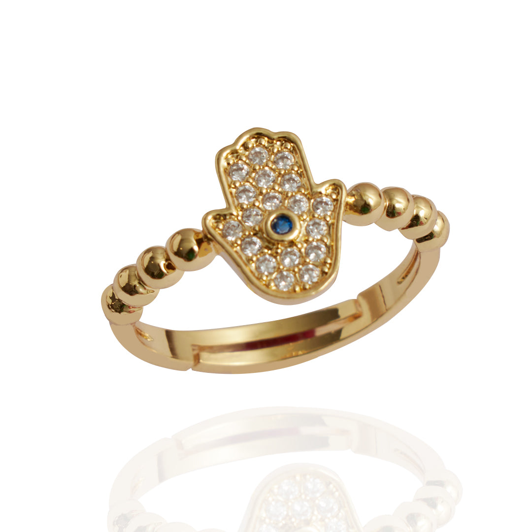 Anillo Mano Elu | Chapa de Oro 14k