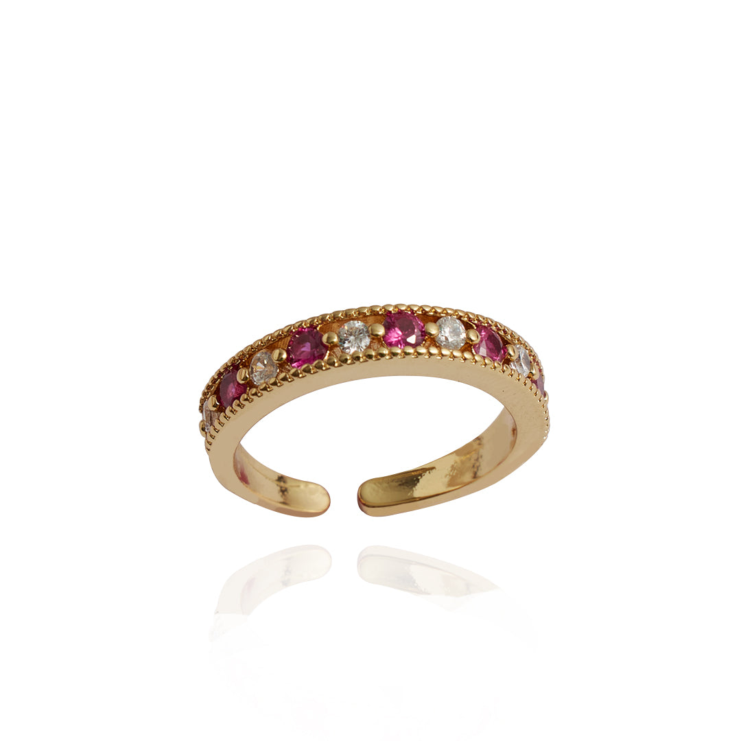 Anillo Carlota | Chapa de Oro 14k & Circonias