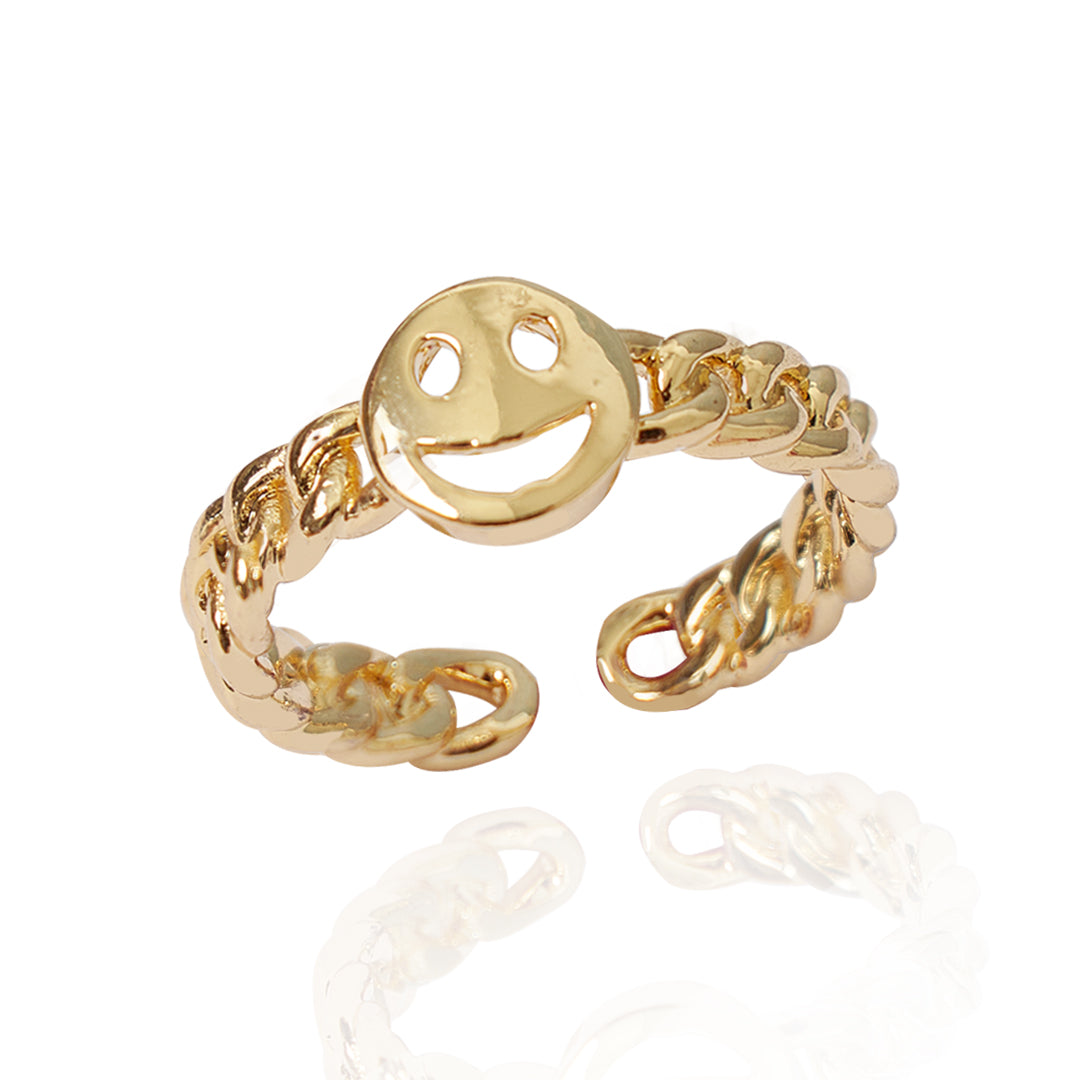 Anillo HappyFace | Chapa de Oro 14k