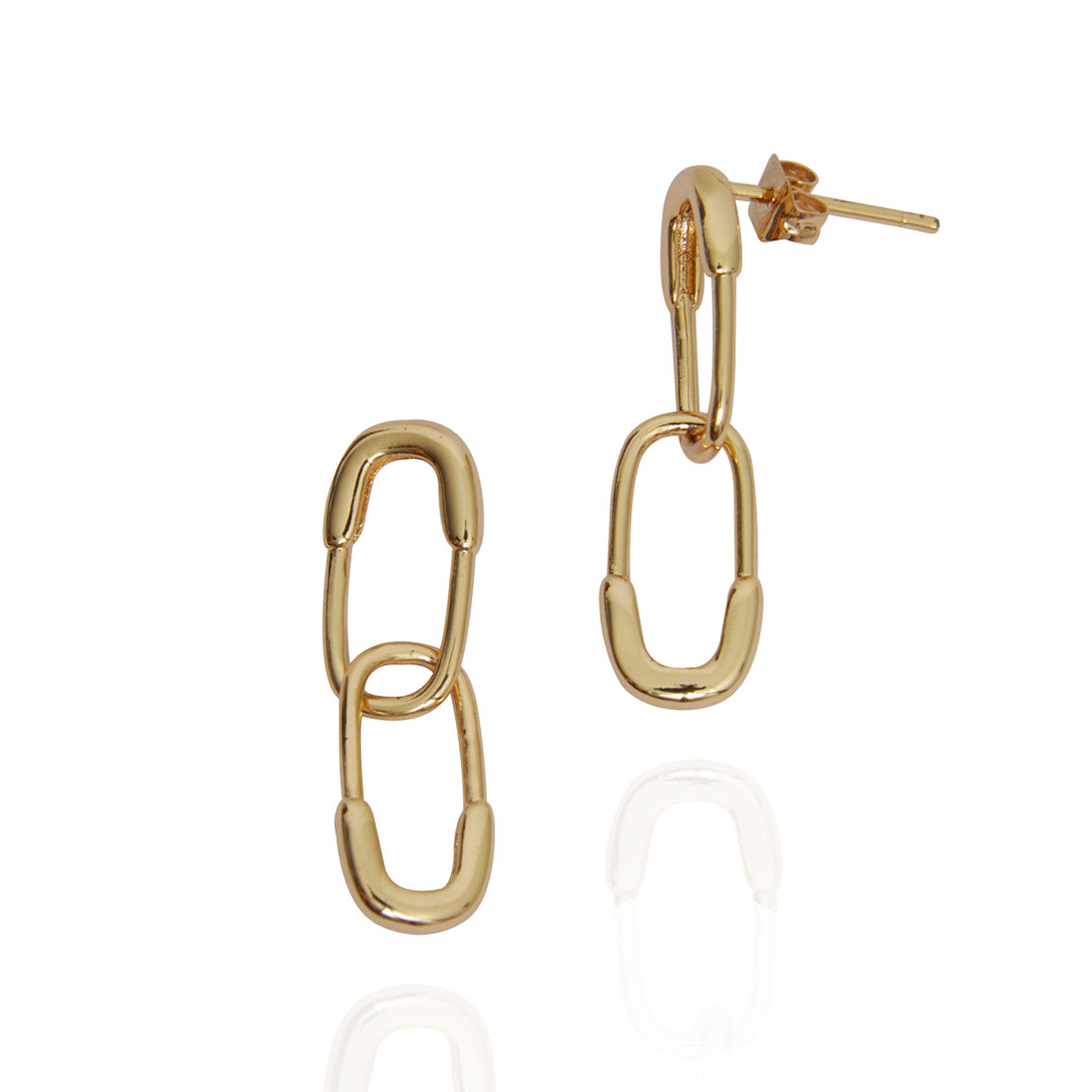 Aretes Uma | Chapa de Oro 14k