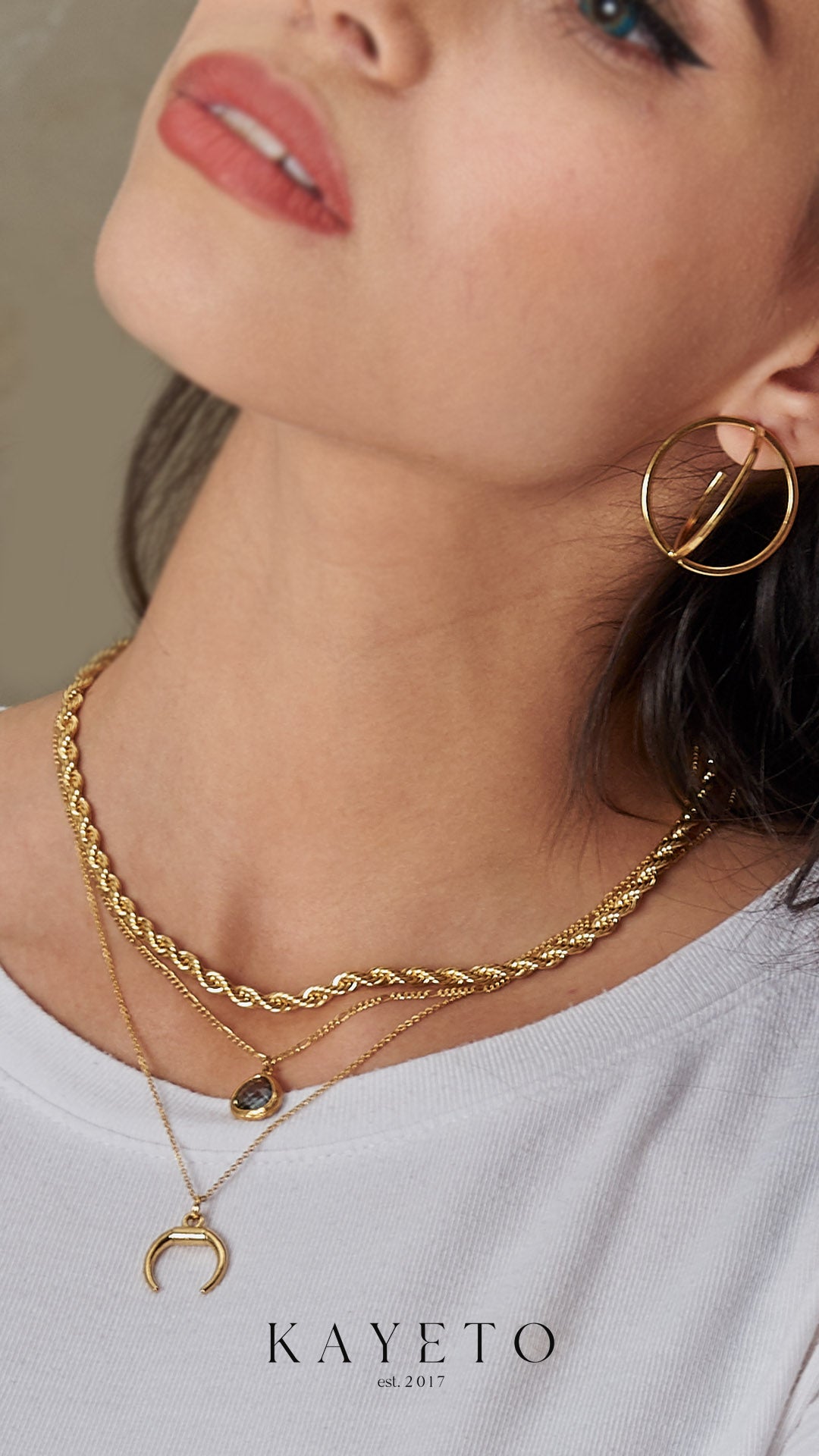 Aretes Orbit | Chapa de Oro 14k