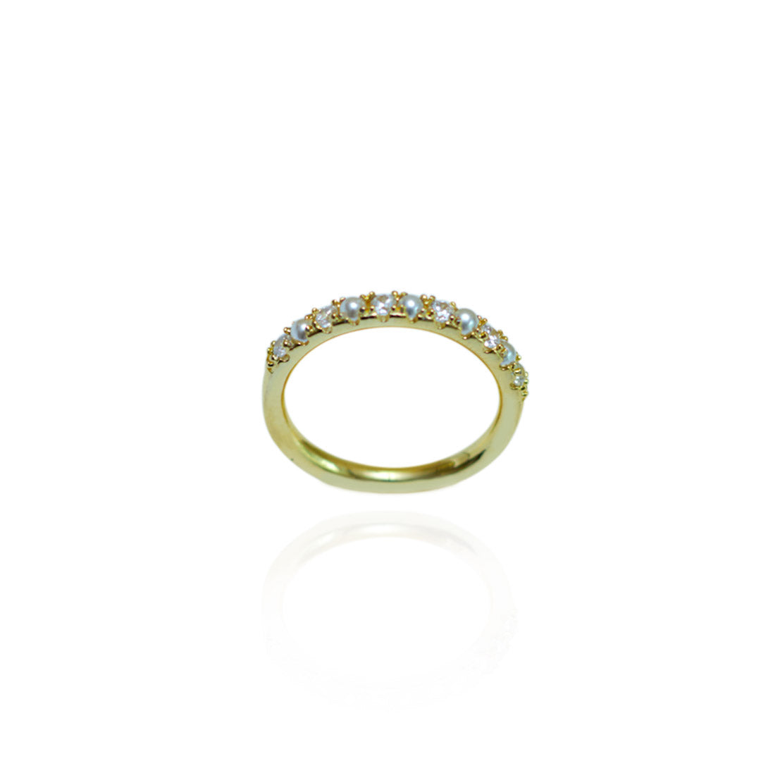 Anillo Snoul | Chapa de Oro 14k & Perlas