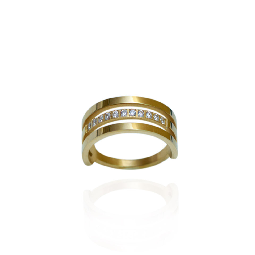 Anillo Trif | Acero Inoxidable Dorado