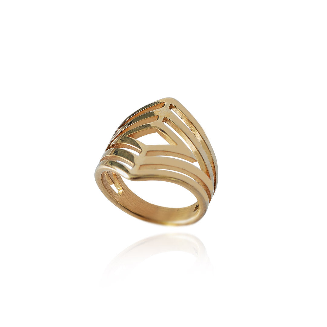 Anillo Rom | Acero Inoxidable Dorado