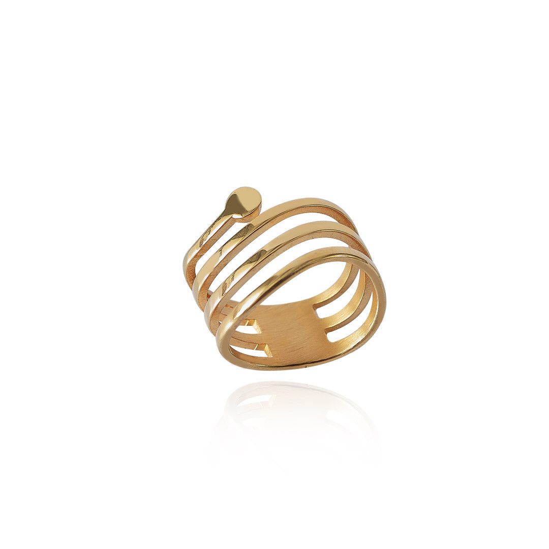 Anillo Dot | Acero Inoxidable Dorado