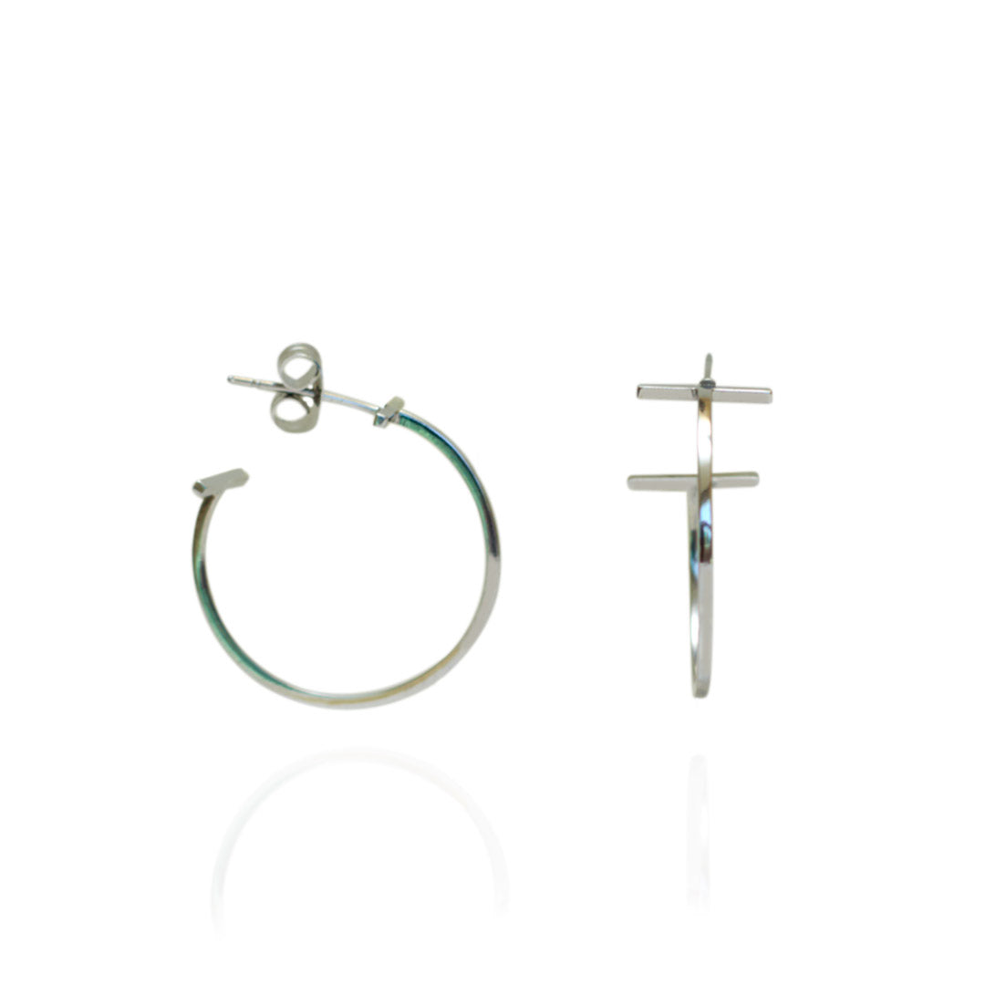 Aretes Te | Acero Inoxidable