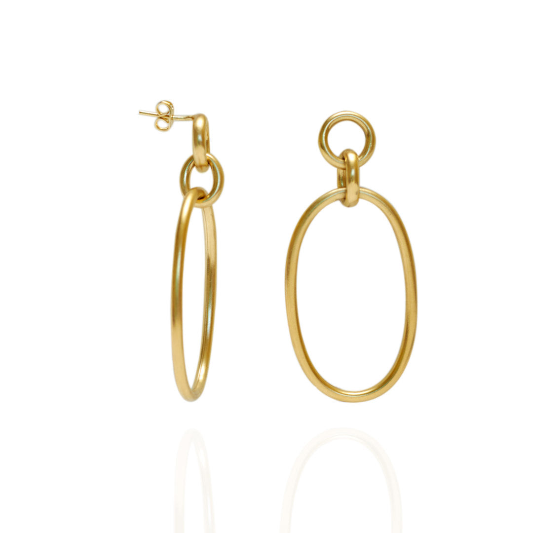 Aretes Bige | Chapa de Oro 14k