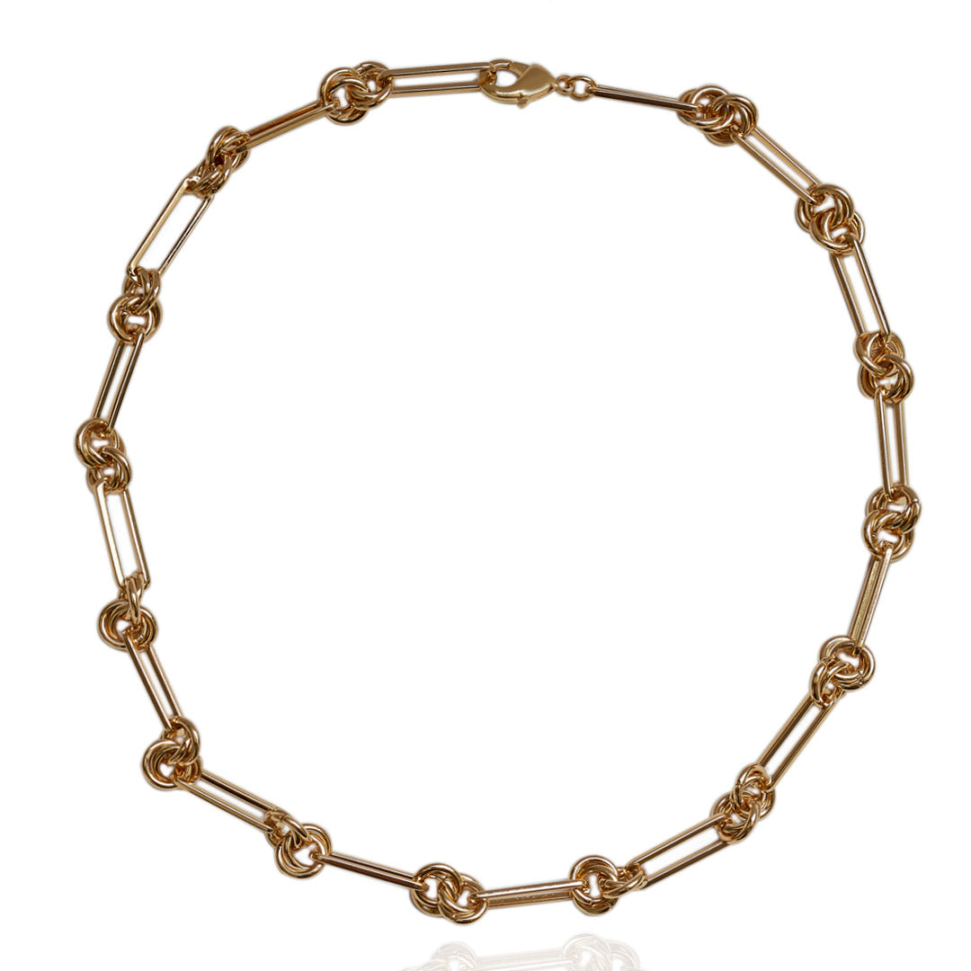 Collar Nudos | Chapa de Oro 14k