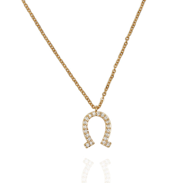 Collar Herru | Chapa de Oro 14k & Circonia Blanca