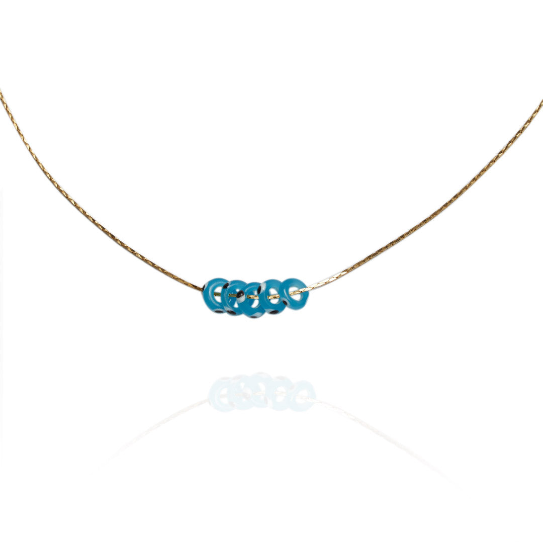 Collar Con Dije Azou | Chapa de Oro 14k