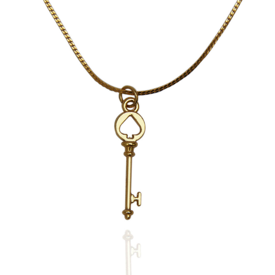 Collar Con Dije Clef | Chapa de Oro 14k