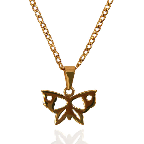 Collar Mariposa Maito | Acero Inoxidable Dorado