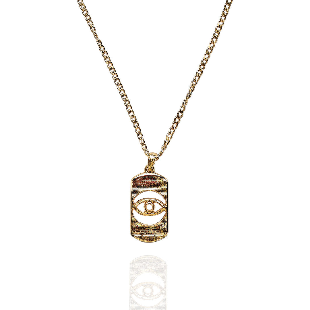 Collar Ojo Orus | Chapa de Oro 14k