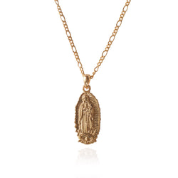 Collar Virgen | Chapa de Oro 14k