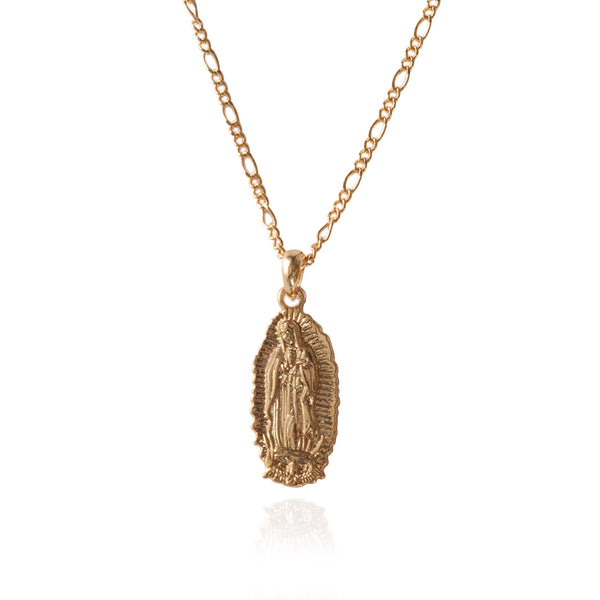 Collar Virgen | Chapa de Oro 14k