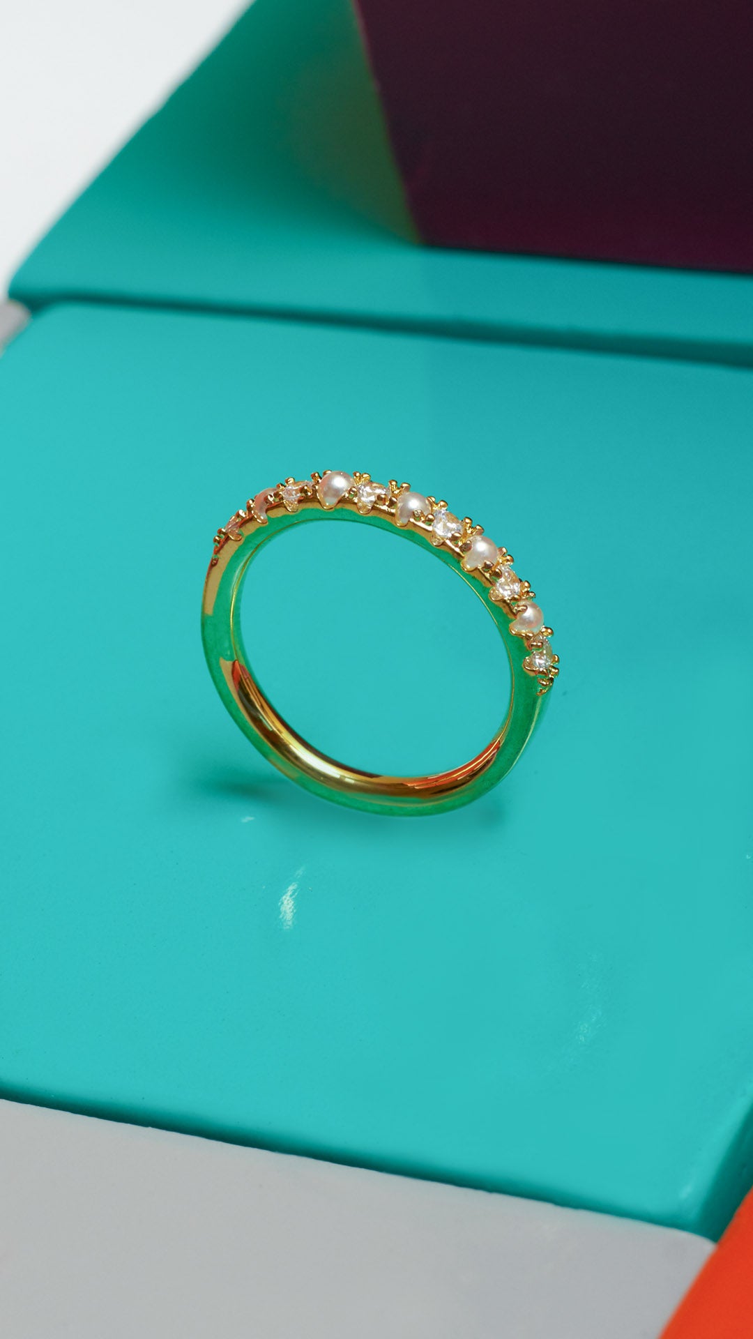 Anillo Snoul | Chapa de Oro 14k & Perlas