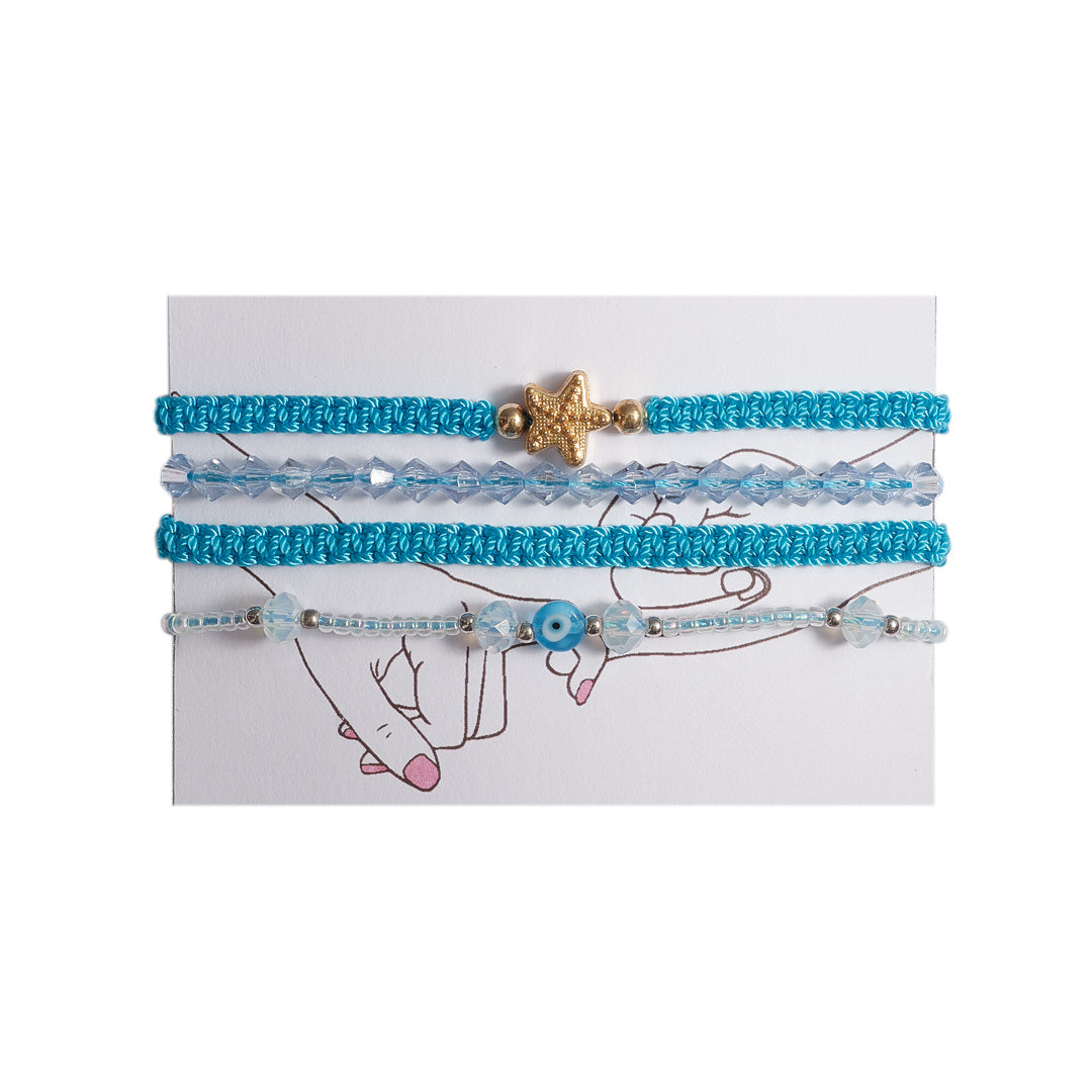 Pulseras Hilo Set | Chapa de Oro 14k & Acero Inoxidable